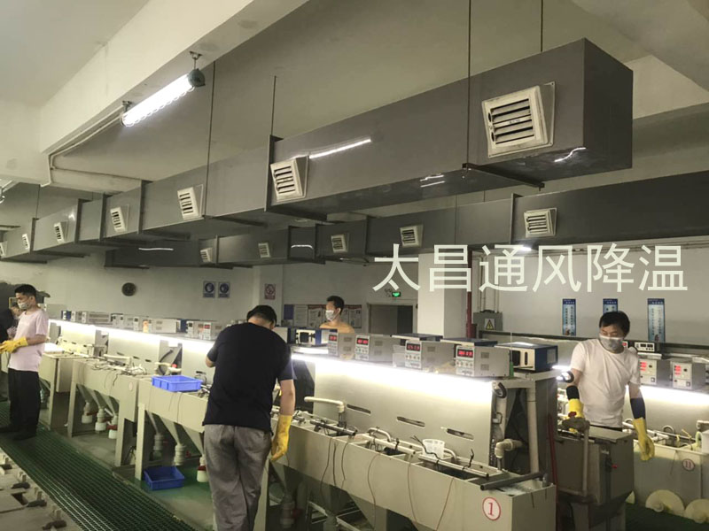 東莞某電鍍車間環(huán)?？照{(diào)降溫案例