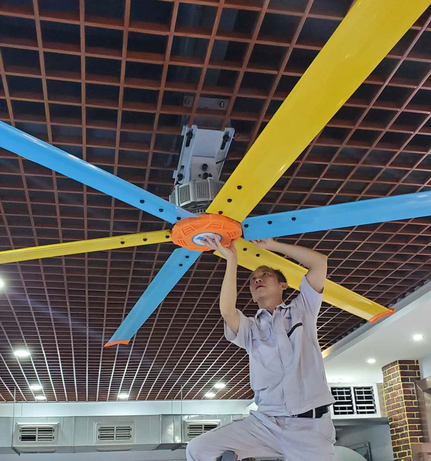 大型車間降溫通風(fēng)，永磁工業(yè)大風(fēng)扇低能耗免維護(hù)